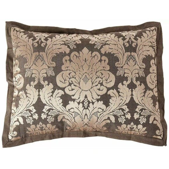 Veratex Hollister Stripe Standard Sham Floral Damask Polyester Pillowcase - Picture 3 of 4